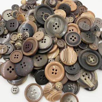 

Brown mix size 50 Gram DIY Making Hand Knitting doll's clothing Buttons Resin Promotions Mixed Sewing Scrapbook PT225