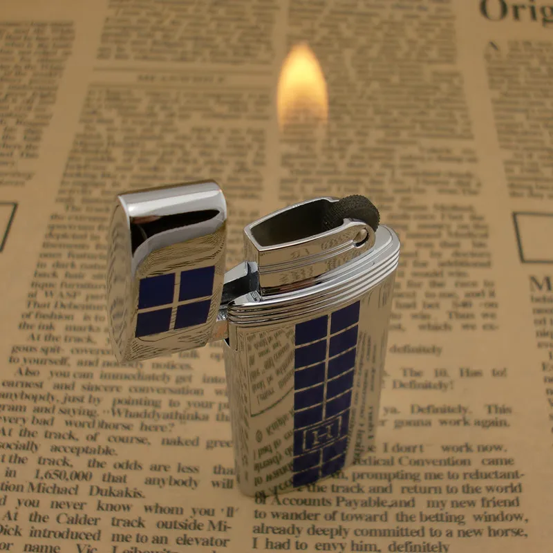 smoking set Metal grinding wheel flame strip lighter cigarette lighter