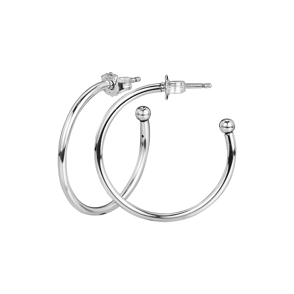 

100% Sterling-Silver-Jewelry Forever Hoops Of Versatility Earring 100% 925 Silver Jewelry for Women Free Shipping