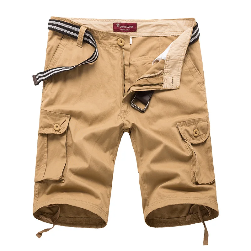 Men's Summer Cargo Straight Loose Beach Short Tactical Military Shorts