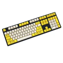 Bee Yellow/White 108/158 keys dye sublimated pbt keycap for mechanical keyboard Cherry Filco Ducky keycap Cherry profile Bee Yellow/White 108/158 keys dye sublimated pbt keycap for mechanical keyboard Cherry Filco Ducky keycap Cherry profile