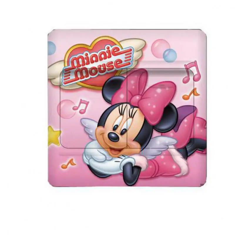 

4 pcs Switch Sticker Mickey Minnie Mouse cartoon wall stickers for children's room decoration film wall art removable pvc comics
