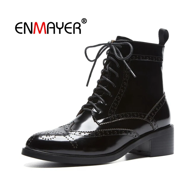 $US $69.16 ENMAYER Women Ankle boots Pointed Toe High heels Short boots Flock Autumn Winter boots Thick heel Zipper Blue Black Shoes CR1717