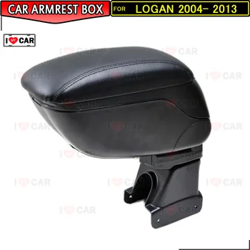 

For Renault Logan 2004-2013 car armrest storage box center console leather arm rest cup holder central part car styling MA