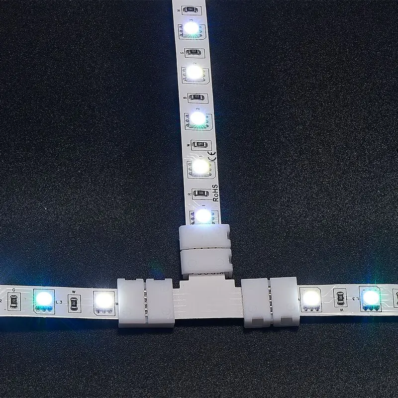 Коннектор RGBW Cross L T Angle Cornor для светодиодных лент SMD 5050 RGBWW 5 шт. 10 мм контактов|rgbw led