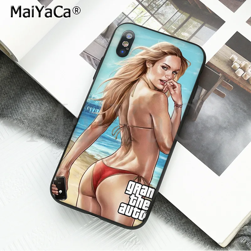 MaiYaCa rockstar gta 5 Grand Theft новое поступление черный чехол для телефона для Apple iPhone 8 7 6 6S Plus X XS MAX 5 5S SE XR
