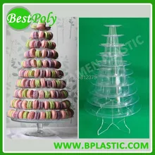 1 комплект 10 ярусов держатель для макарун, французский Макарон дисплей, Macarons Пирамида дисплей