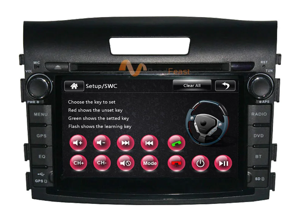 RoadRision Автомобильная dvd-магнитола gps автомобильный dvd-плеер мультимедийная навигация для Honda CRV 2012- с Bluetooth, IPOD Canbus