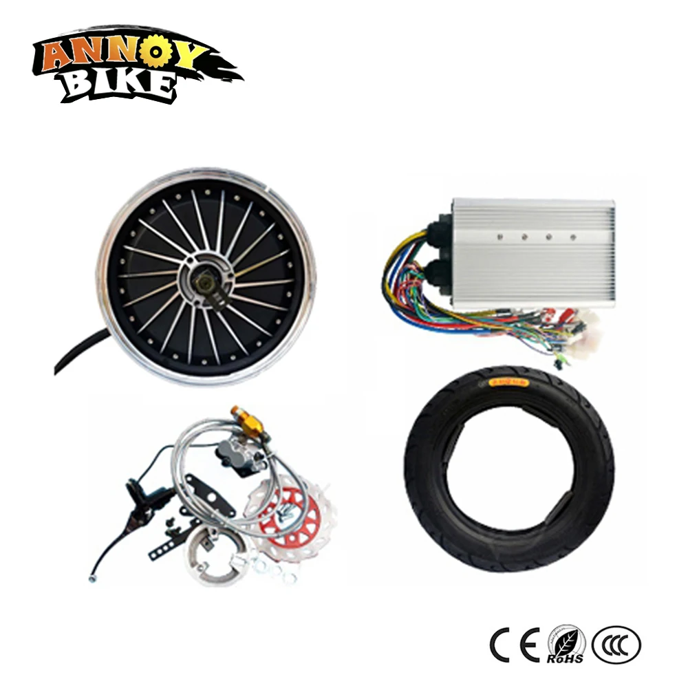 60v 72v 84v 1500W Hub Motor Wheel With Disc Brake Kit Electric Vehicle