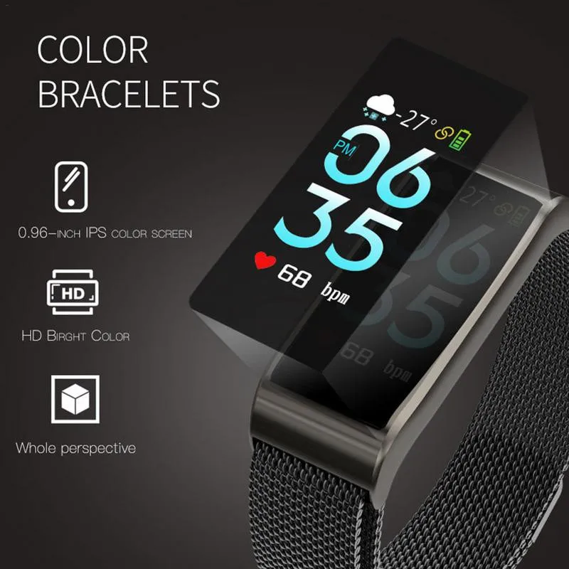 B45 Smart Wristband IP67 Waterproof Pressure Sports Smart Bracelet Pulse Alarm Clock Activities Tracker Band for Women