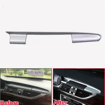 

ABS Car Center Control Dashboard Navigation Cover Trim Sticker Car Accessory Fit For Audi A6 C7 2012-2016