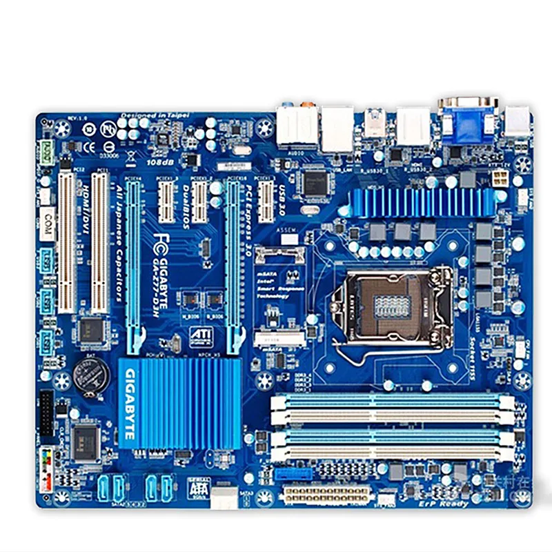 

For Gigabyte GA-Z77-HD3 Original Used Desktop Motherboard Z77-HD3 Z77 LGA 1155 i3 i5 i7 DDR3 32G SATA3 ATX