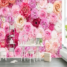 Custom 3D mural rose flower garden theme living room wall decoration painting wallpaper mural photo wallpaper Custom 3D mural rose flower garden theme living room wall decoration painting wallpaper mural photo wallpaper