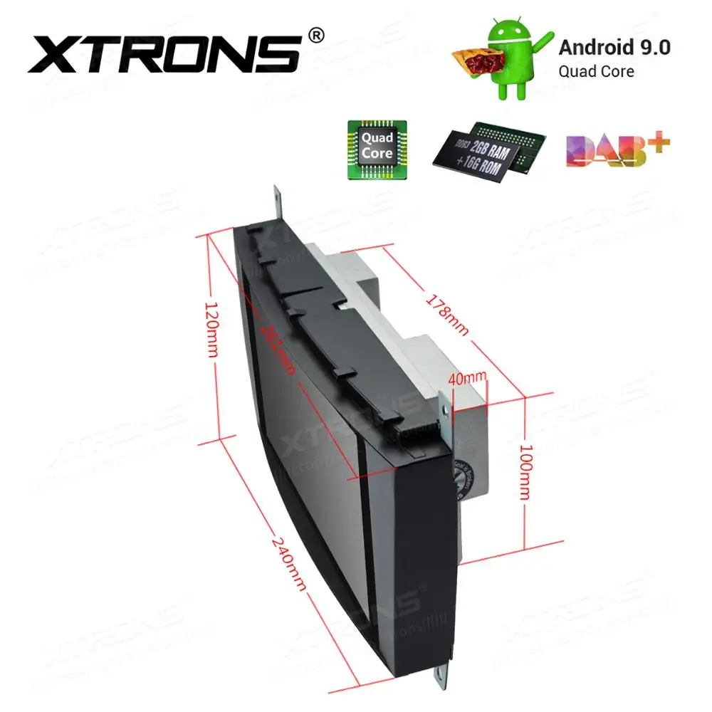 Top XTRONS Android 9.0 Car Stereo Radio Player for Mercedes Benz W209 2005 2006 W203 W463 Plug and Play Design GPS WIFI OBD No DVD 5