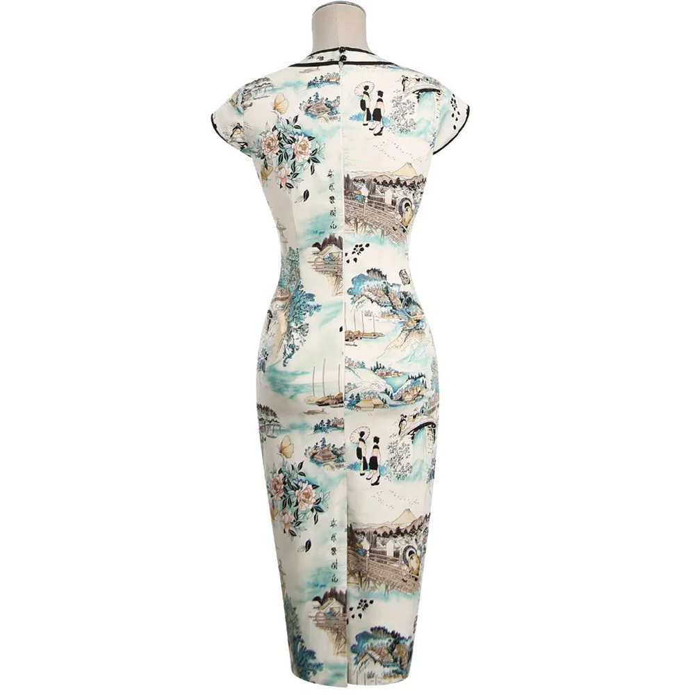 Женское винтажное платье карандаш с цветочным принтом|pencil dress|dress plus sizedress size |