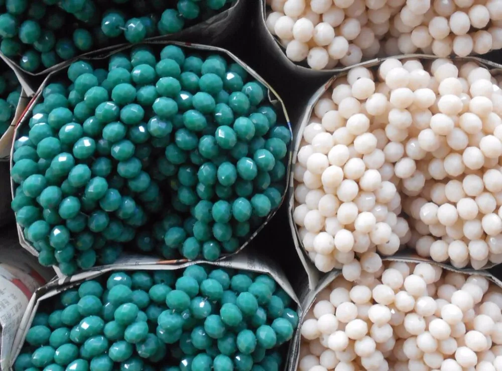 

6MM Candy Color 50PCS Round Faceted Glass String Beads Crystal Free Shipping White/Black/Red/Green/