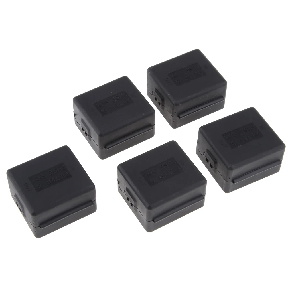5 Set Fuse Housing Box Case Cover Protector For Automobile And Motorcycle Applications & Built-in Fuses 42*26*38mm