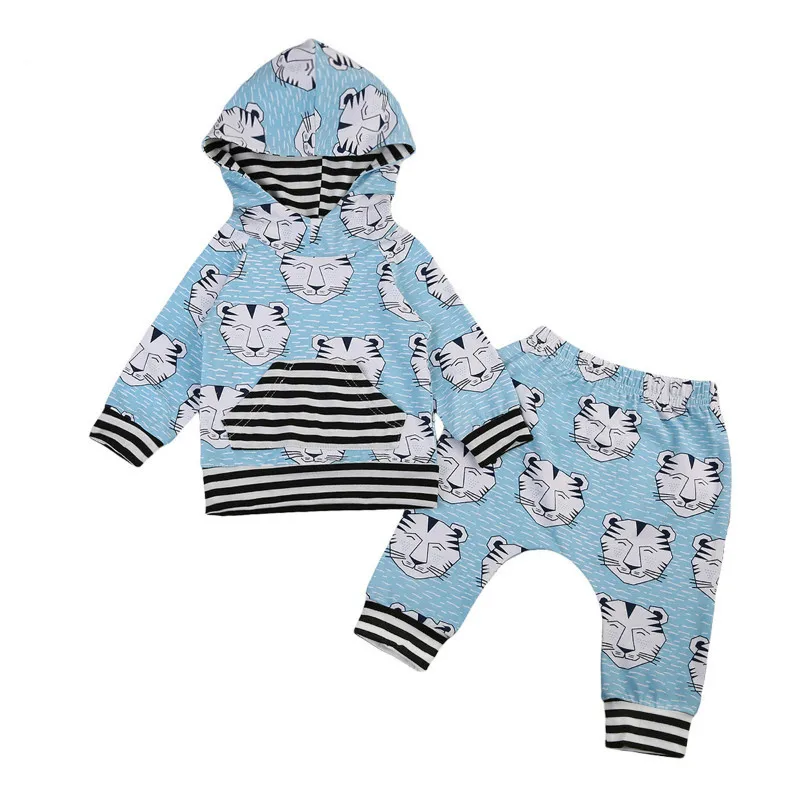 Pudcoco 2PCS Newborn Baby Boys Girls Clothes Blue Cute Animals Printed Hooded long Sleeve Tops Coat Pants Outfits 0-2Y Pudcoco 2PCS Newborn Baby Boys Girls Clothes Blue Cute Animals Printed Hooded long Sleeve Tops Coat Pants Outfits 0-2Y