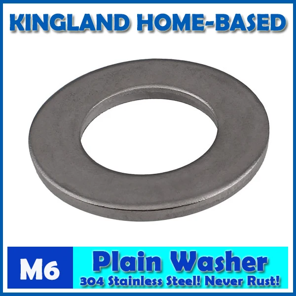 

6mm Hole Plain Washers 304 Stainless Steel Flat Machine Washer Plain Washer