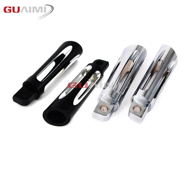 

Motorcycle CNC Aluminum Deep Edge Cut Foot Pegs Footrest For Harley Touring Sportster Custom Dyna Softail Male Mount-Style
