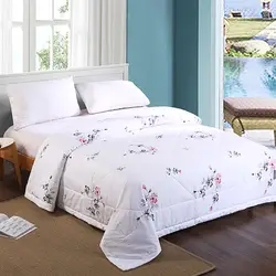Новинка; Лидер продаж 100% хлопок одеяла белый лоскутное одеяло с цветами twin queen king Размеры постельные принадлежности демисезонный мягкие