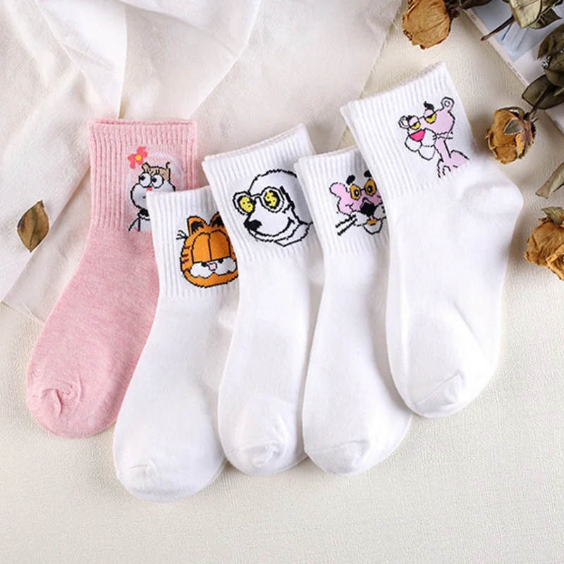

Fashion Cartoon Character Cute Short Socks Women Harajuku Cute Patterend Ankle Socks Hipster Skatebord Ankle Funny Socks Female