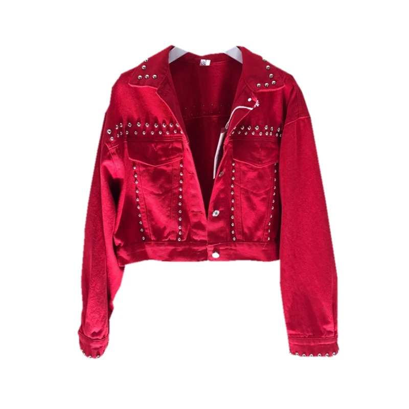 Nouveau Longues Spectacle Veste Jean Moralité À Paragraphe Rivets Femmes Clouer See Sa La Cultiver Lourd Manches see Mode Chart Fine Chart Bref aqxr4a7