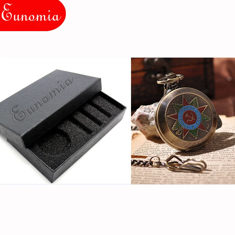 Emblem Army Cover Men Military Pocket Watch Cool Formal Vintage Luxury