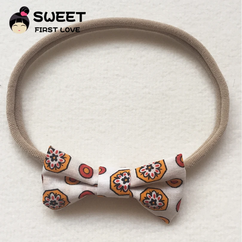 New Fashion Bowknot Hair Accessories With Geometric Pattern Kids Hairband For Pretty Girls Head Bands Ornaments | Детская одежда и