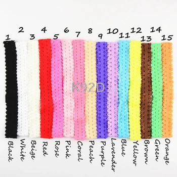 

Newborn Baby Lace Headbands Girls Hairbands Elastic Head Bands Random Color 10PCS/SET N15