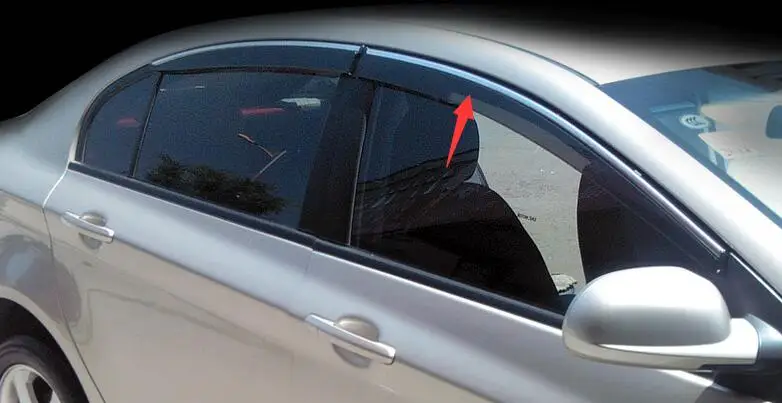 Козырек от Солнца Автомобильные аксессуары PP окно козырек вентиляционный оттенки Защита от солнца дефлектор дождя гвардии 4 шт./компл. для