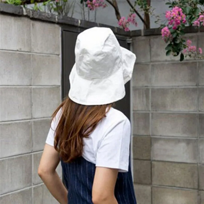 1 шт. весна лето женская шляпа унисекс плоская хлопковая Панама шляпа для путешествия Женская Мужская черная шляпа рыбака
