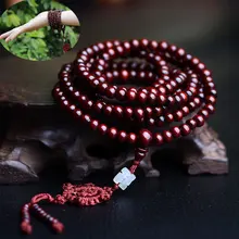 New Fashion 216*0.6cm Sandalwood Tibetan Buddhist Prayer Beads Mala Bracelet Wooden Bangle Jewelr