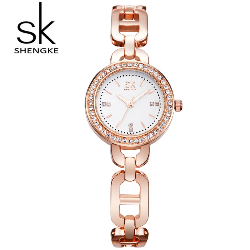 

SK Brand Fashion Women Wrist Watches Luxury Women Dress Watch Elegant Gold Crystal Diamond Quartz Watches Relogio Feminino S0018
