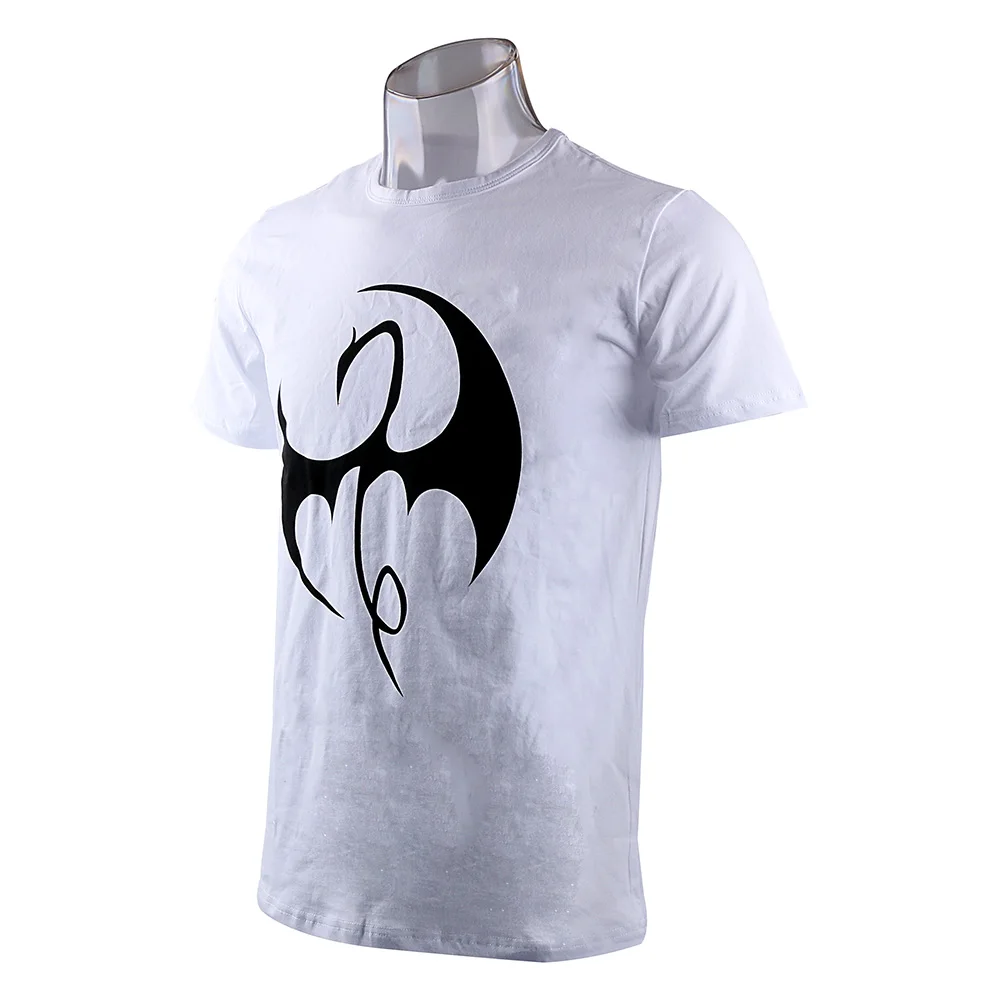 Mens Casual 2017 TV series Iron Fist Daniel Rand Superhero Cosplay Logo O-Neck Print Cotton Short Sleeve T-Shirt Tee Shirts (4)