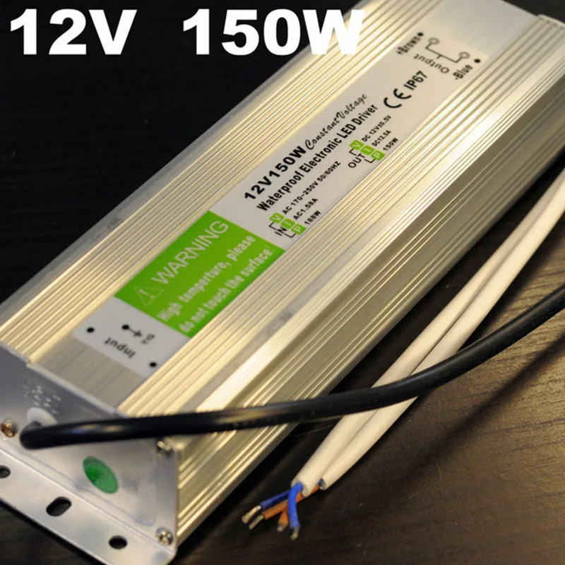 

DC 12V 12.5a 150W waterproof switching power supply electronic led driver transformer AC 85V-265V