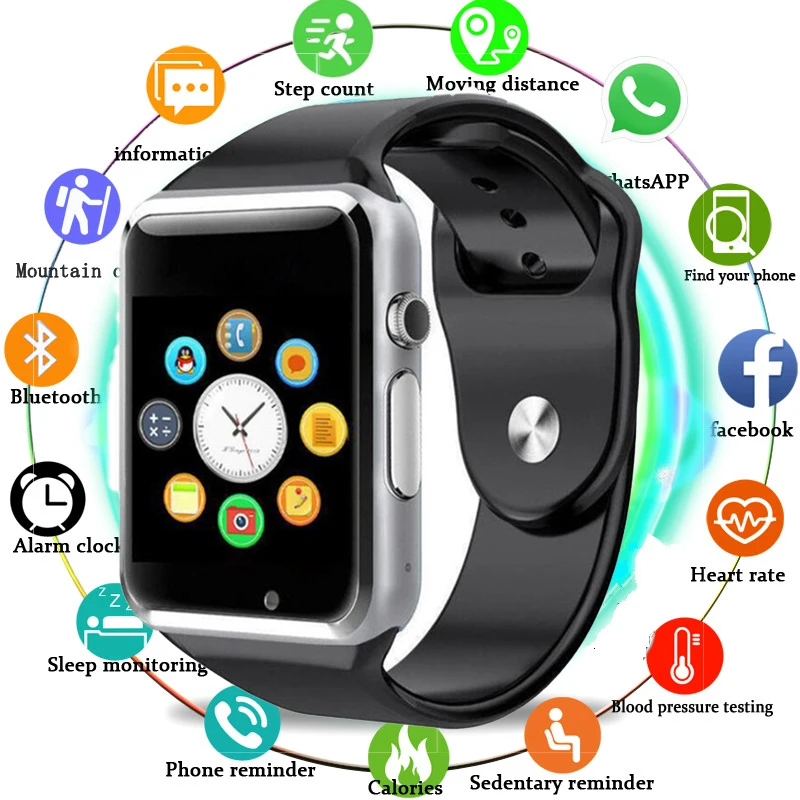Новинка a1 умные часы reloj inteligente relogio трекер монитор кровяные Часы montre смарт gps akilli