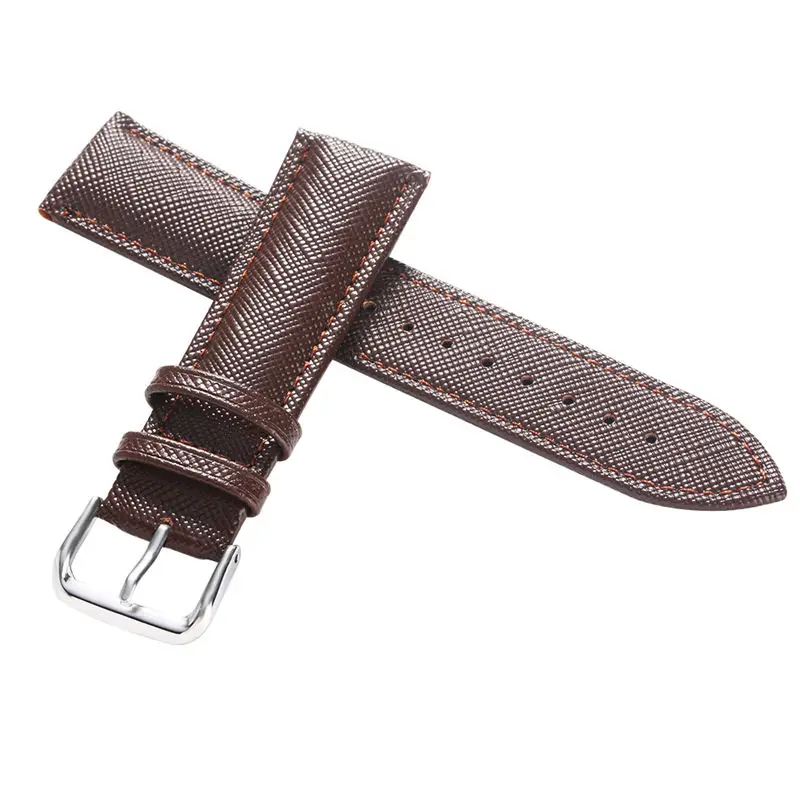 

18MM 20MM 22MM 24MM Coffee Soft Genuine Leather Watch Band Large Pin Buckle Replacement Wristwatch Strap Quick Release