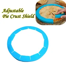 Silicone Adjustable Pie Crust Shield Fit 8.5-11.5Inch Rimmed Dish Pizza Mold Kitchen Baking Tool Flexible Pie Accessory#T5P