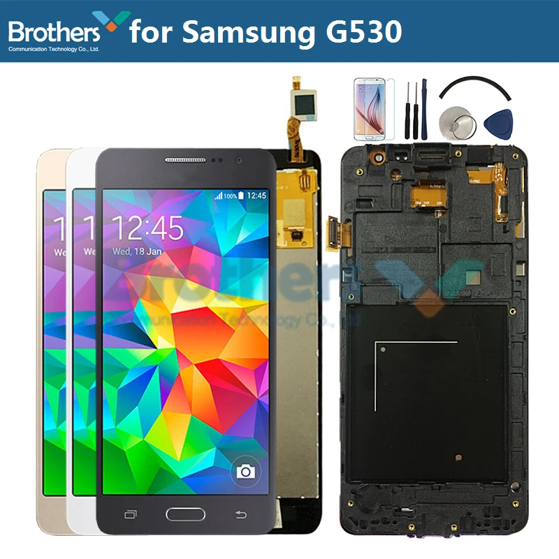 Для Samsung Galaxy Grand Prime G530 ЖК дисплей с рамкой G530F SM G530H экран сенсорный дигитайзер в