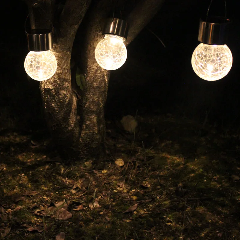 Fairy Led Solar Powered Panel Hanging Ed Ball Bulb String