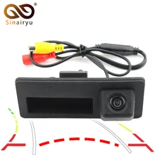 Dynamic Trajectory Parking Line Car Rear View Trunk Handle Camera For Audi A4 A6 VW Passat Golf Touran Jetta Touareg Sharan