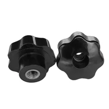 Cheap M5/M6/M8/M10/M12 Female Thread Star Knob Handles 7 Star Shaped Through Hole Clamping Nuts Knobs
