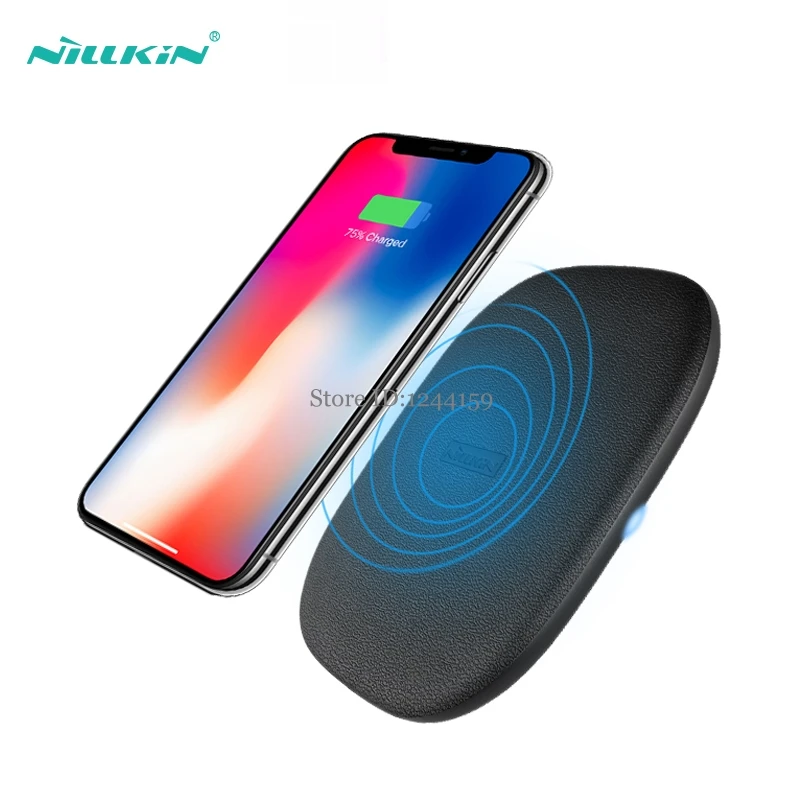 

10W Qi Fast Wireless Charging Pad for iPhone X/8/8 Plus Nillkin Thin Silicon Fast Wireless Charger For Samsung S9/Note 8/S8 Plus