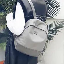 Корейский стиль, модный холщовый рюкзак, Женский Одноцветный рюкзак с защитой от кражи для девочек-подростков, Женский Черный Повседневный маленький школьный рюкзак