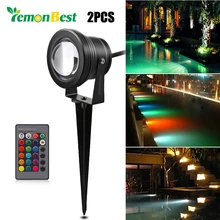 Lemonbest 2/4 шт 12В 10 Вт светодиодный садовый светильник Спот Открытый светильник ing RGB газон лампада подводный светильник s со стержнем Водонепроницаемый IP65