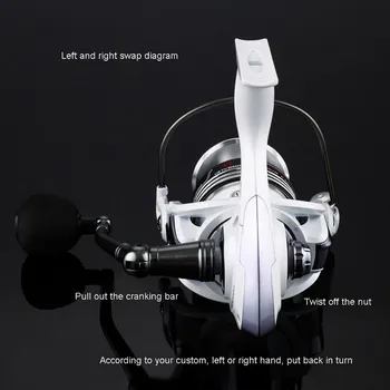 

14BB Spinning Fishing Reel HC1000 - 7000 Full Metal handle Body Carp Fishing Reel Spinning Reel rock fish