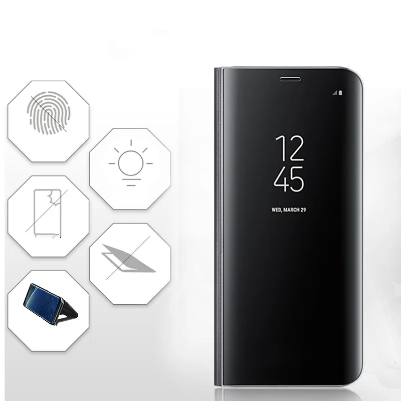 Для Samsung Galaxy S6 edge S7 Edge S8 S8Plus S9 S9plus Оригинальный Роскошный прозрачный зеркальный