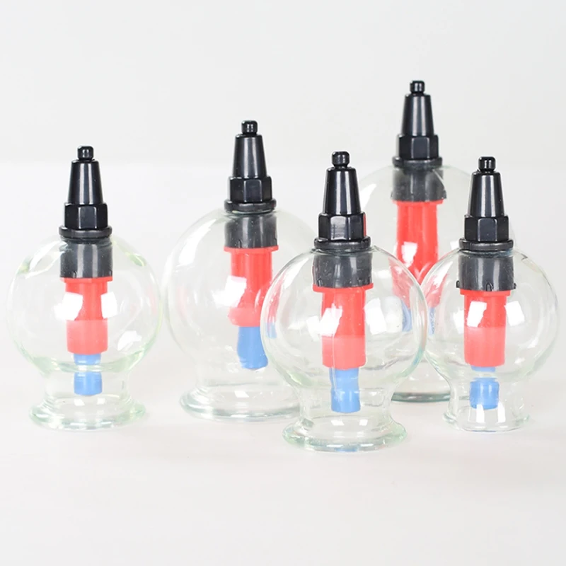 5pieces/box plastic vacuum therapy cupping set Suction Cups Chinese Traditional Cupping jar Acupunture Vacuum Cupping Set