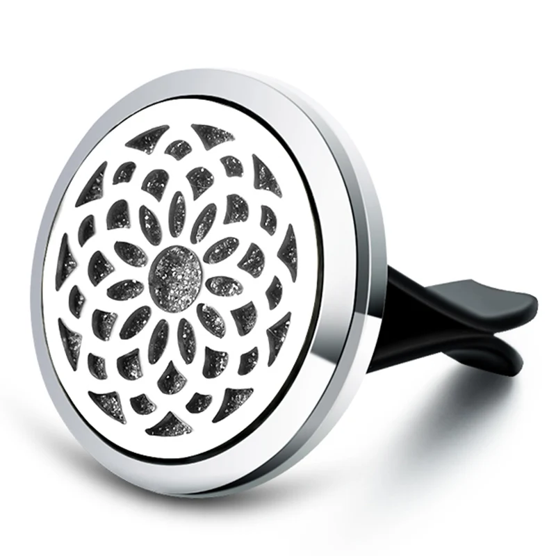 

Exquisite Fashion Charm Perfume Aromatherapy Box Diffuser Car Air Fresh Diffuser Clip Lotus Decoration Necklace Pendant Jewelry